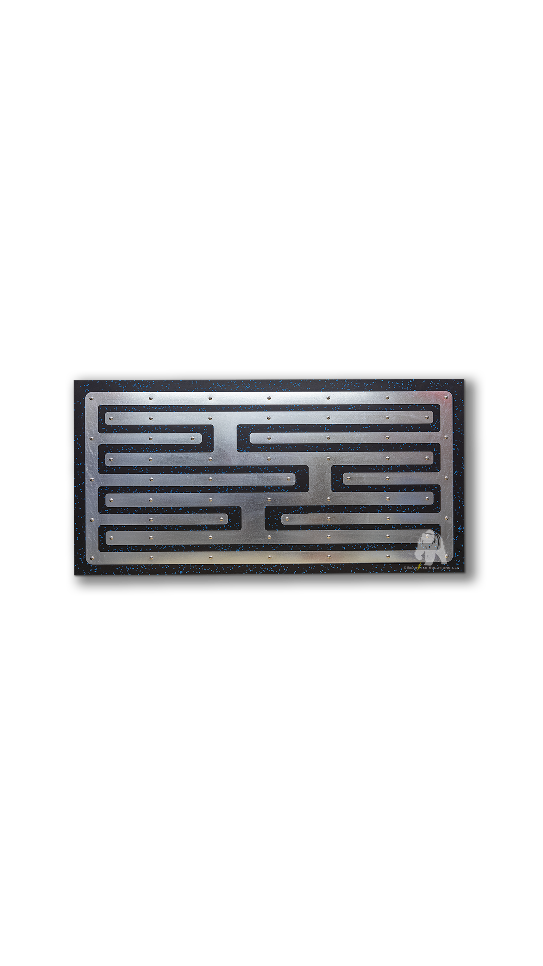 Geometric Design - Blue flecked rubber